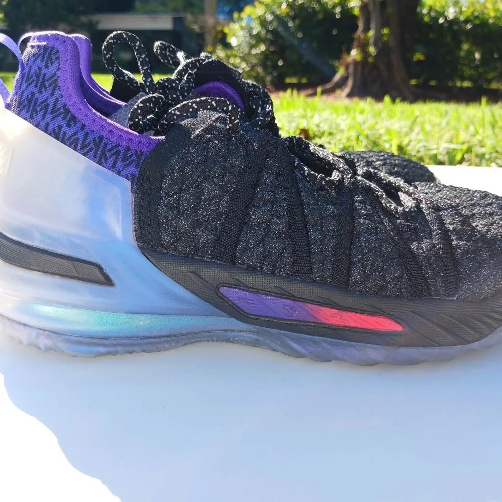 Nike LeBron XVIII NRG GS Size 4Y Black Bright Crimson Youth Woman Kids - Picture 6 of 16